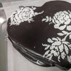 Heart Shaped Brownie with Chocolate Ganache