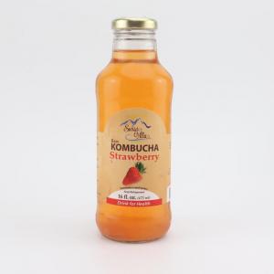 Kombucha - Swiss Villa Raw Strawberry 16oz.